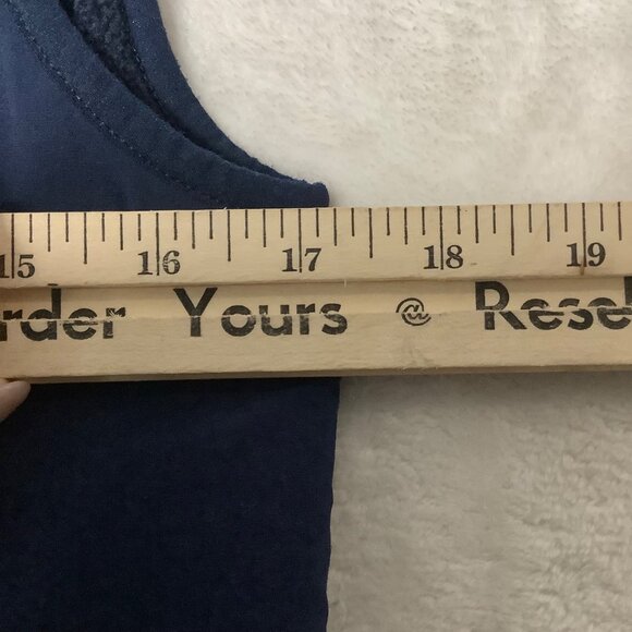 Vineyard Vines Harbor Fleece Zip Up Vest Navy Blue Boy Large Whale Logo Preppy - Picture 7 of 8